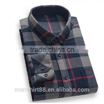 2017 Men Shirts 100% Cotton Dress Shirt Men Flannel Shirts photo-2