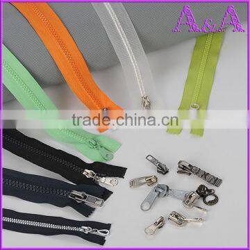 #5 auto lock open-end woven tape resin plastic zipper