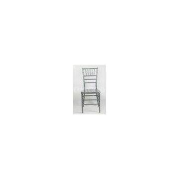 Silver Fireproof Stackable Resin Chiavari Chair For Ceremony Event