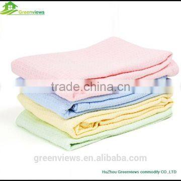 100% cotton knitted blanket soft bedding set bath sheet foot coverlet factory cotton blanket