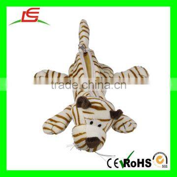 D880 Lovely Stuffed Cartoon Tiger Plush Animal Pencil Cases