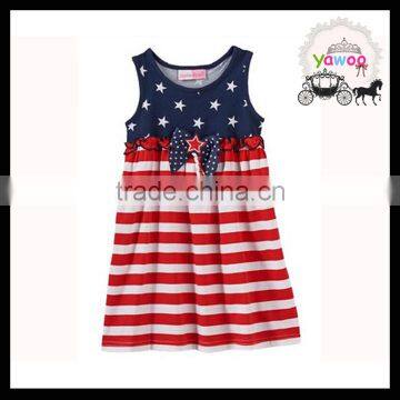 American National Day baby summer new style july 4th dress baby girl party dress children frocks designs