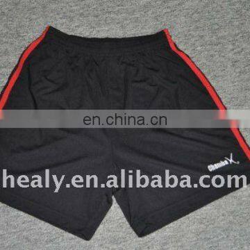 black red football shorts