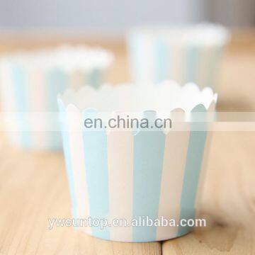 Vertical stripe design with colors paper mini cake cup / bake cup/ muffin cases birthday wedding party decoration souvenirs