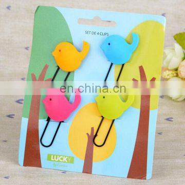 custom bird shape bookmark filled in various color