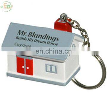 PU Foam Anti Stress House Stress Reliever Key Chain For Promotion Ever Promos