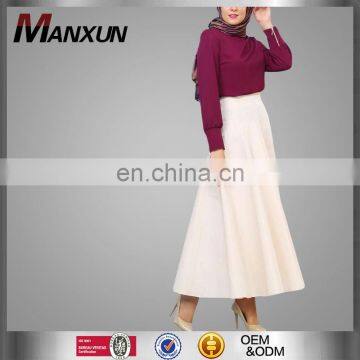 Islamic Long Maxi Skirt Muslimah Chiffon Lengh Skirt Arabic Women Dress Wholesale Ethnic Clothing Muslim Abaya Muslim Skirt