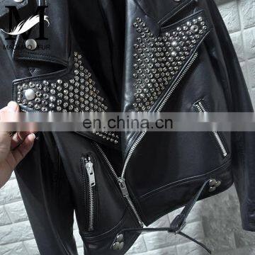 Wholesale Real Leather Jacket High End Fashion Women Harley Leather Jacket Italy Leather Jackets photo-5