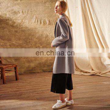 Fashion European Women's Coat 100% Wool Comfortable Cashmere Wool Coat