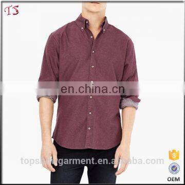 High quality oem service man solid color 100 cotton oxford shirt long sleeve