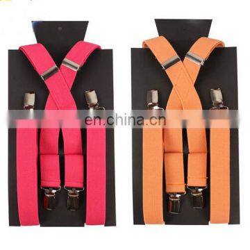 3.5cm adjustable clips Braces Candy color Unisex Pants Y-back Suspenders