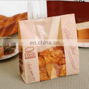 Custom Logo Printed Bakery Bread Greaseproof Take Away Fast Food Paper Bags In High Quality