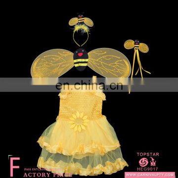 Feather angel garden wings party Bee Costume Set