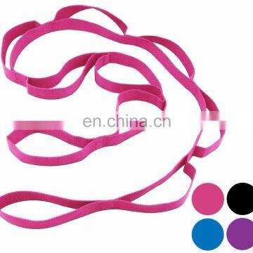 Yoga Elastic Ballet Stretch Exericise Strap Band with 10 Flexible Loops