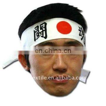 hot sell 100% cotton Japanese traditional Toukon hachimaki,head tie,headband,customized