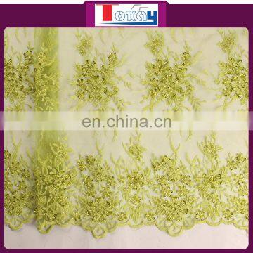 New style Bead dry lace french net lace for the party