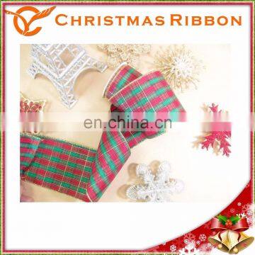 Polyester Material Buffalo Check Ribbon Christmas Nastro photo-3