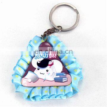 Disney Factory Made Creative Lovely Handmade Tin Plate Heart Shaped Ribbon Badge Keychain for Promoton Gift photo-2