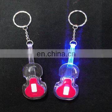 China manufacturer wholesale plastic led guitar keychain