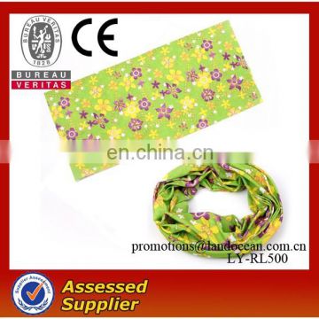 Custom polyester silkscreen printing seamless tubular bandana