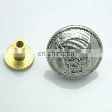 Fashion silver color metal screw buttons