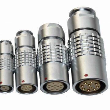 Push pull self-locking connector