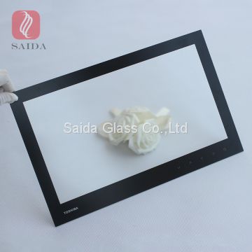 custom 0.7mm 1.1mm 2.0mm 3mm  chemical strengthened glass cover lens for Industrial all-in-one touch POS system