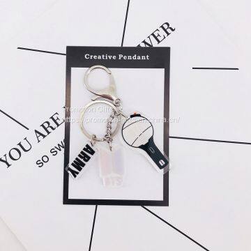 BTS Kpop Custom Rainbow Holographic Acrylic Charm Keychain photo-5