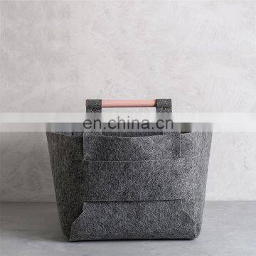 Storage Bin Home Organizer Household Felt Fabric Storage Basket photo-2