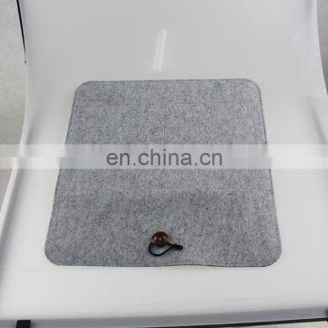 wholesale big size fabric sleeve soft laptop grey felt bag