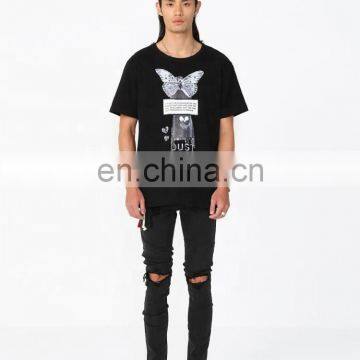 DiZNEW High Quality Digital Print Shirts Oem Butterfly Cotton Dtg Printing T-shirt For Men photo-3