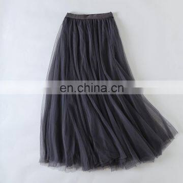 Hot Sales Autumn Women Retro Style Solid Color Skirts Ladies Big Hem Pleated Long Skirts Women's Skirts photo-6