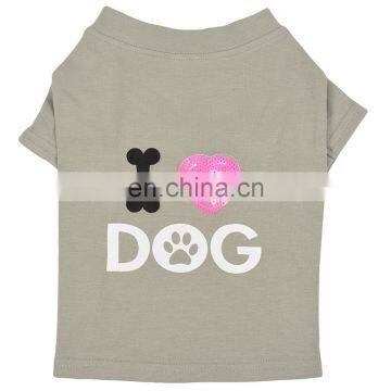 wholesale cute pet t-shirt grey fashion summer china pet clothing dog clothes