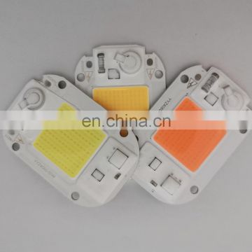 50W 220V Full Spectrum White Warm white Led Cob Chip 6040