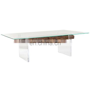 rectangle tempered glass with beveled edge     tempered glass top coffee table