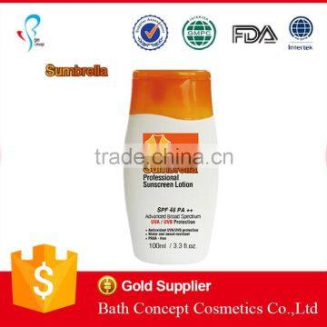 FDA certification whitening sunscreen lotion for wholesale