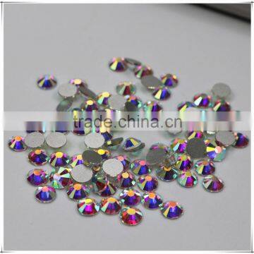 Top Quality Nail Art rhinestones crystal AB clour silver flatback non hotfix rhinestone for DIY Nails decoration