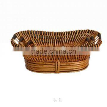 wicker serving tray