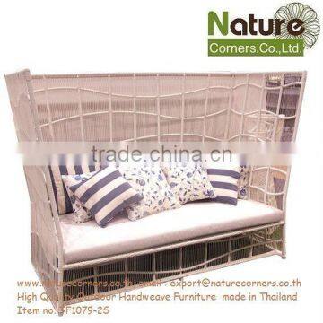 Outdoor Rattan Living Lounge and Rattan Sofa Bed Set