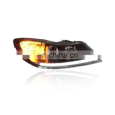 For Skoda Octavia LED Head Lamp 09-14 Year Black Housing With Projector Lens