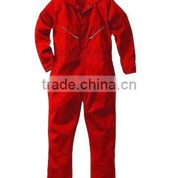 Red Cotton/Nylon Flame Resistant Safety Clothing