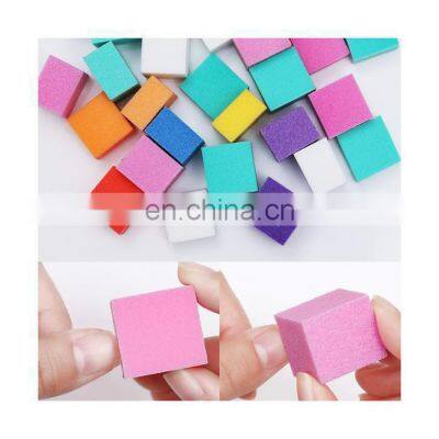 New High Elastic Mini Irregular Tofu Block Colorful Square Block High Elastic Odorless Nail Files 80/80 Shaped Nail File Matte