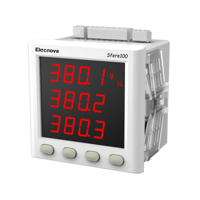 Elecnova Sfere100 three phase ac digital panel mounted power quality analyser data logger