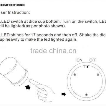 Led pp Colorful Customized Plastic Dice Cup photo-6