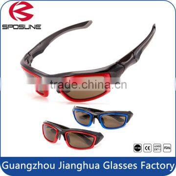 Blue and red full frame fishing driving polarized TAC mens sunglasses