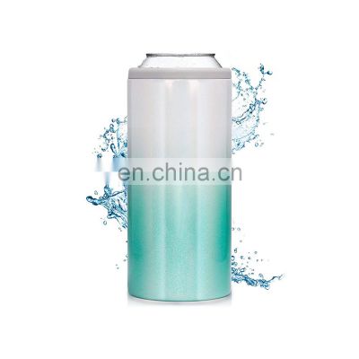 pink suction wide mouth metal insulated vacuum sublimation 24 oz stainless steel can cooler