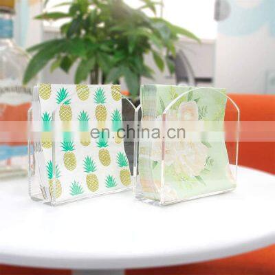 Clear Desktop Acrylic Tissue Holder for Hotel, Dining Room