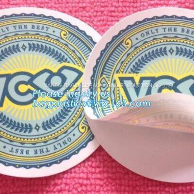 Die Cut Foil Stamping, Waterproof Vinyl PVC Custom Logo Sticker Label, Matte Finish, PP Label, PET Sticker