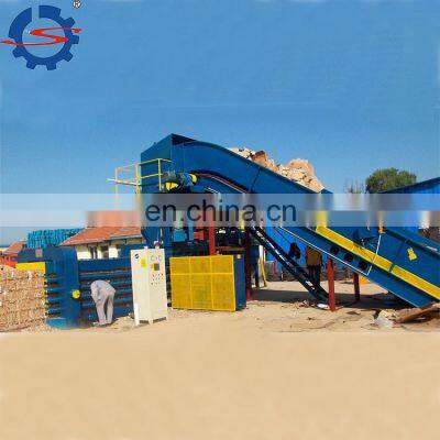 Full Automatic Horizontal Waste Press Baler Machine Horizontal Recycling Baling Machine photo-4
