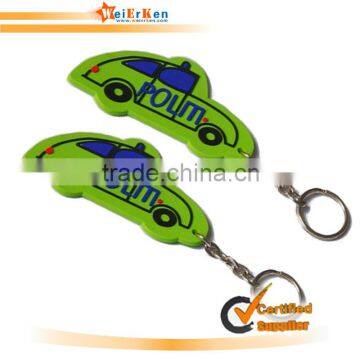 2014 custom promotion soft PVC CAR shape Keychain